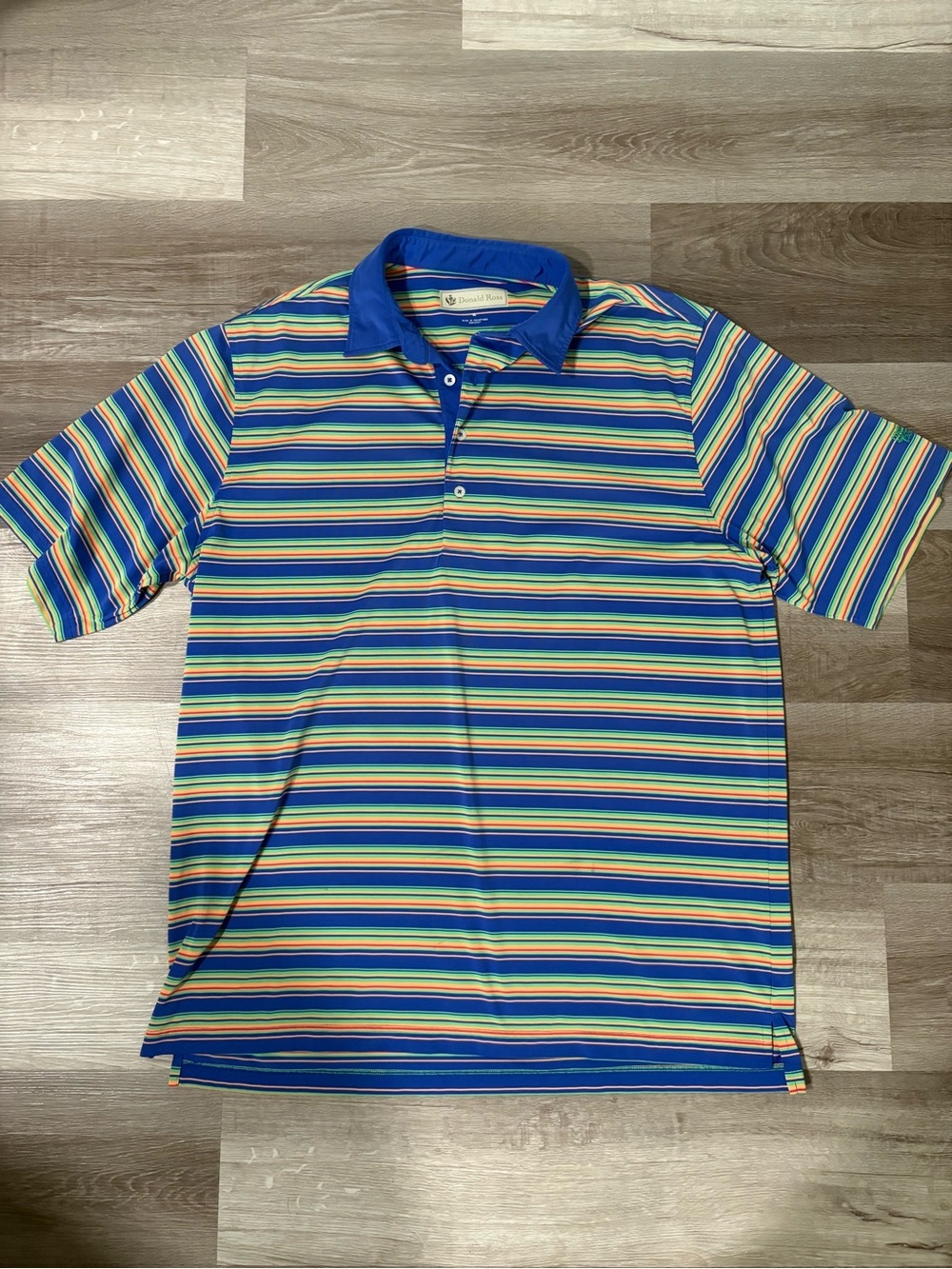Donald Ross Multicolor Stripe Polo Shirt - Blue Collar